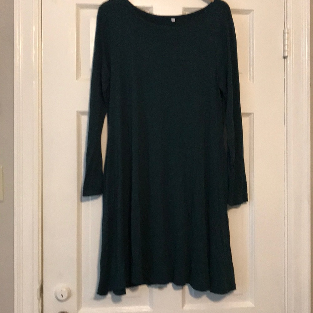 Forest green tee shirt dress
